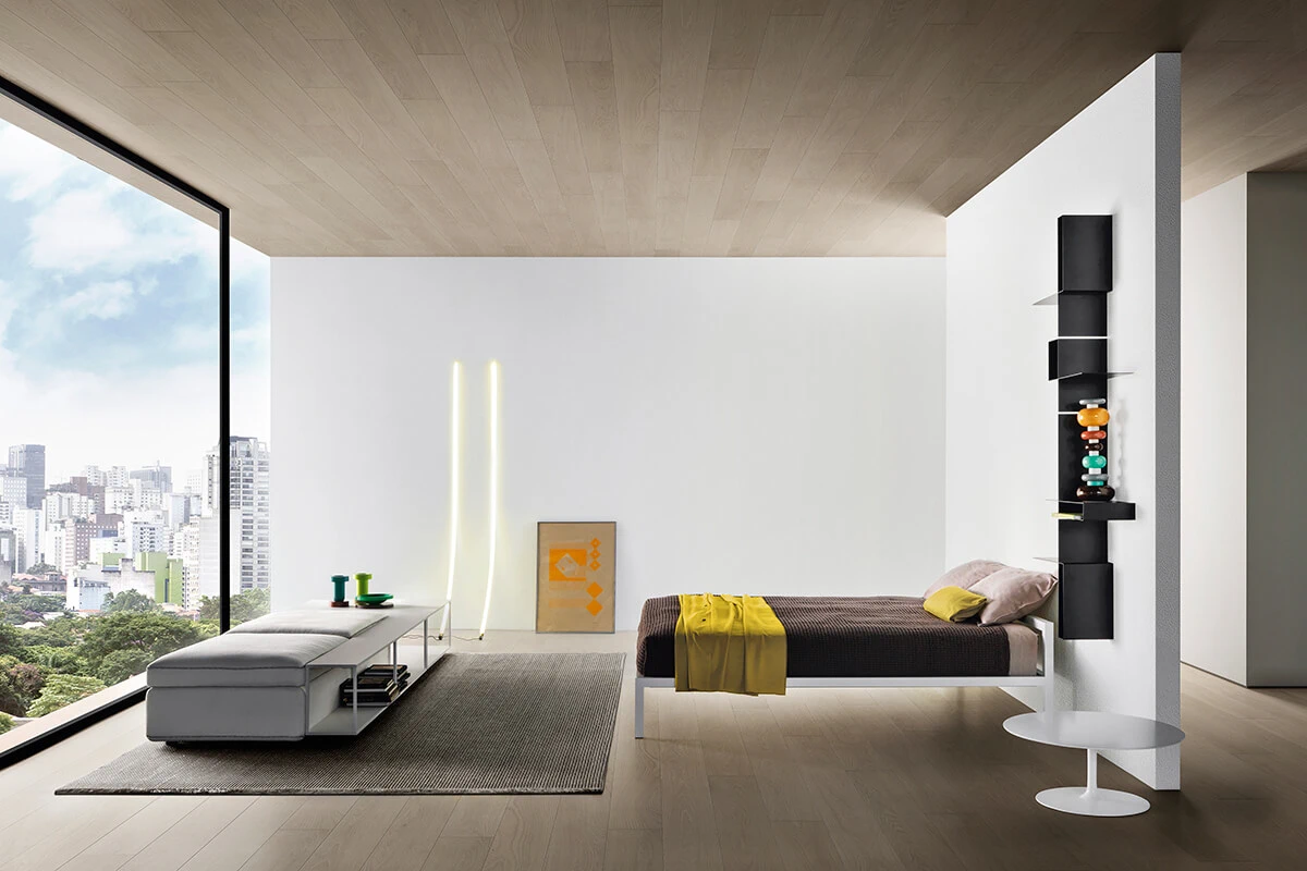 Каркас и наполнение: металл. Современный дизайн Кровать Aluminium Bed — MDF Italia, металл, фото 5