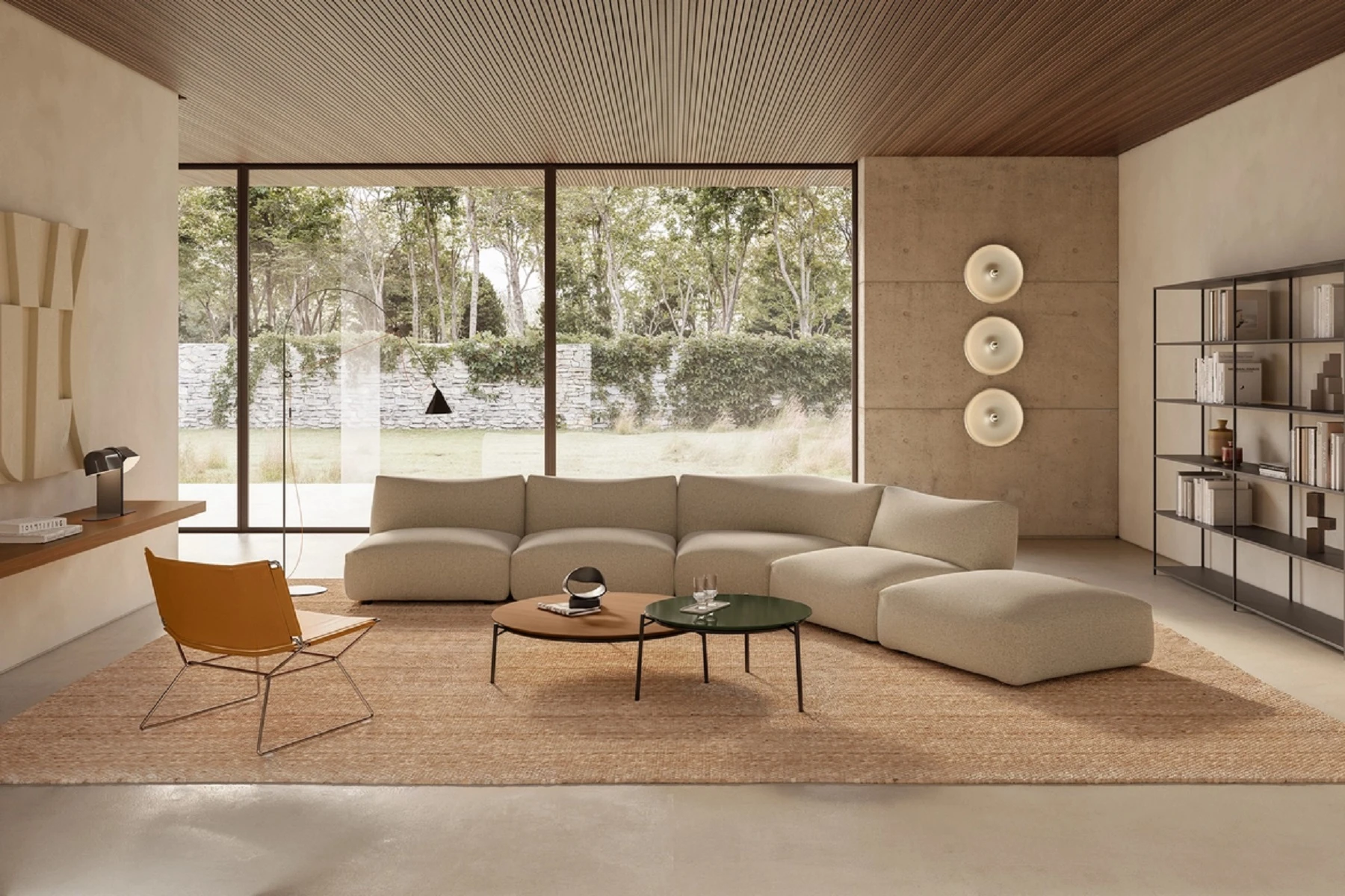 Каркас и наполнение: сталь. Современный дизайн Кресло Neil Leather Armchair — MDF Italia, кожа, фото 3