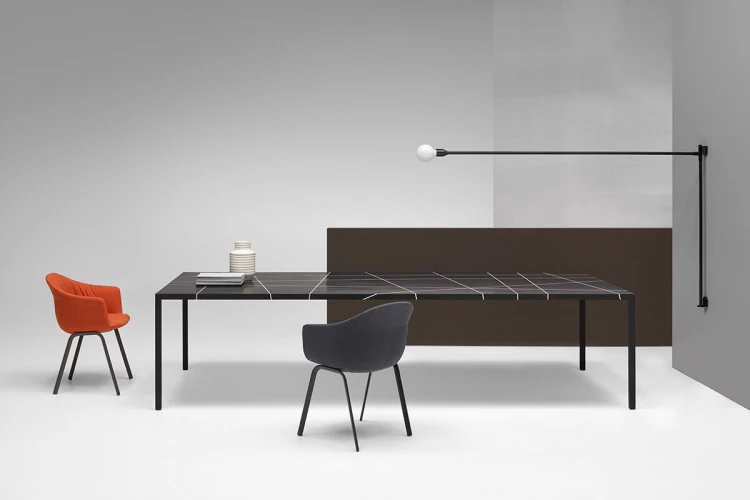 Стол Tense Intarsia — MDF Italia, мрамор, фото 6