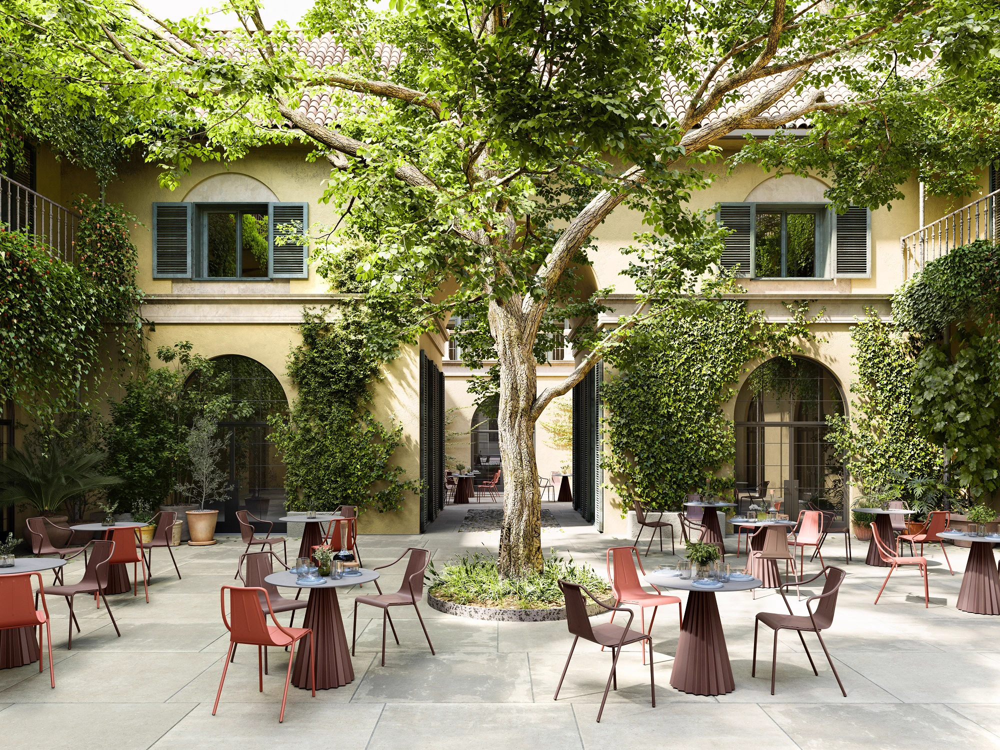 Каркас и наполнение: металл. Современный дизайн Стол Plisse Bistrot — Midj, металл, фото 4
