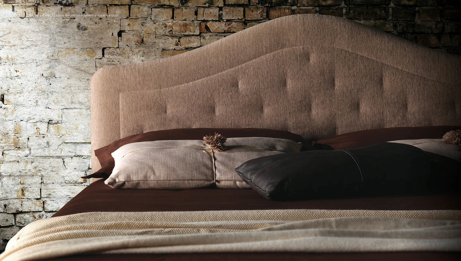 Каркас и наполнение: пенополиуретан. Современный дизайн Кровать Bora — Milano Bedding, ткань, фото 2