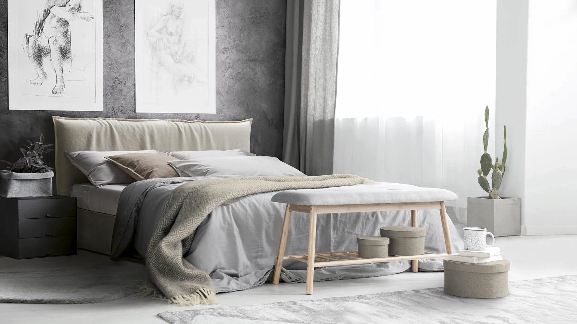 Кровать Naxos — Milano Bedding, ткань, фото 2