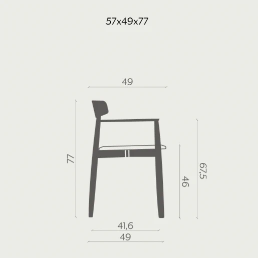 Стул Claretta with armrest — Miniforms, дерево, фото 6