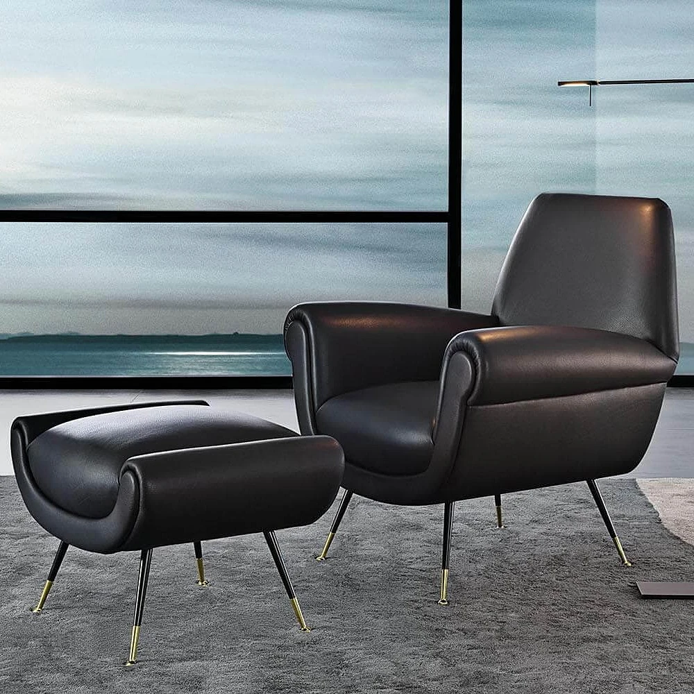 Кресло Albert & Ile — Minotti, кожа, фото 3