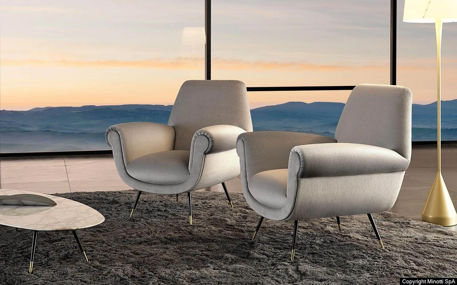 Кресло Albert & Ile — Minotti, кожа, фото 5