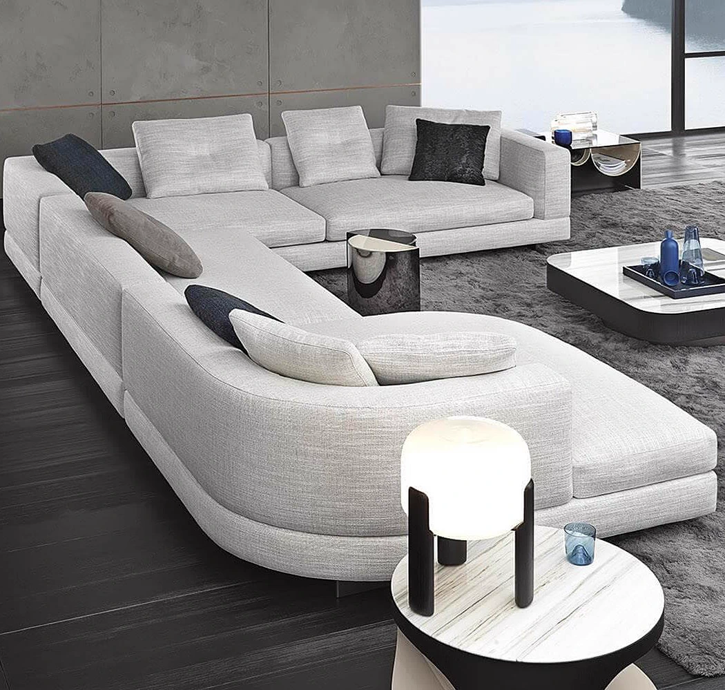Модульный диван Alexander — Minotti, кожа, фото 6