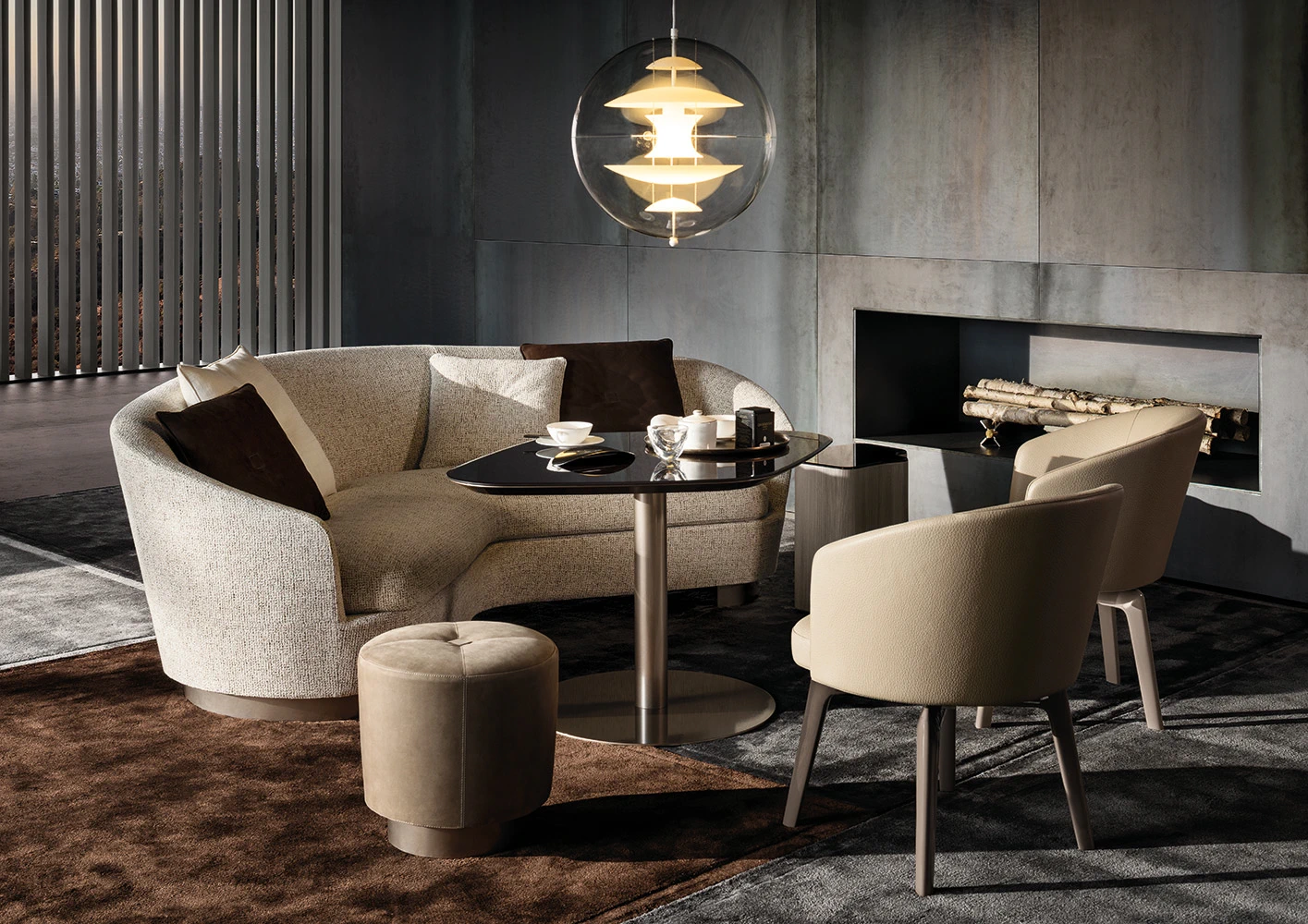 Стул Amelie "Lounge" — Minotti, кожа, фото 2
