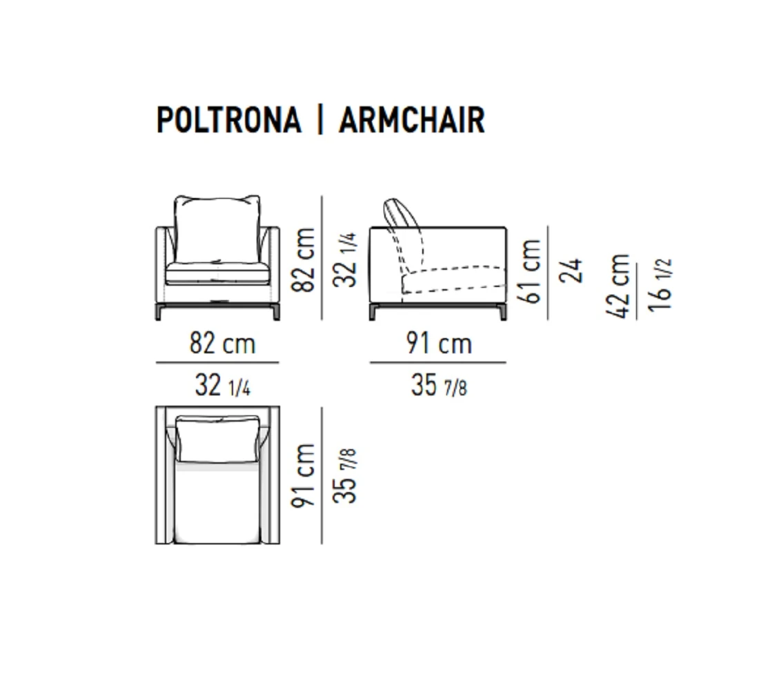Кресло Andersen "Armchair" — Minotti, кожа, фото 5