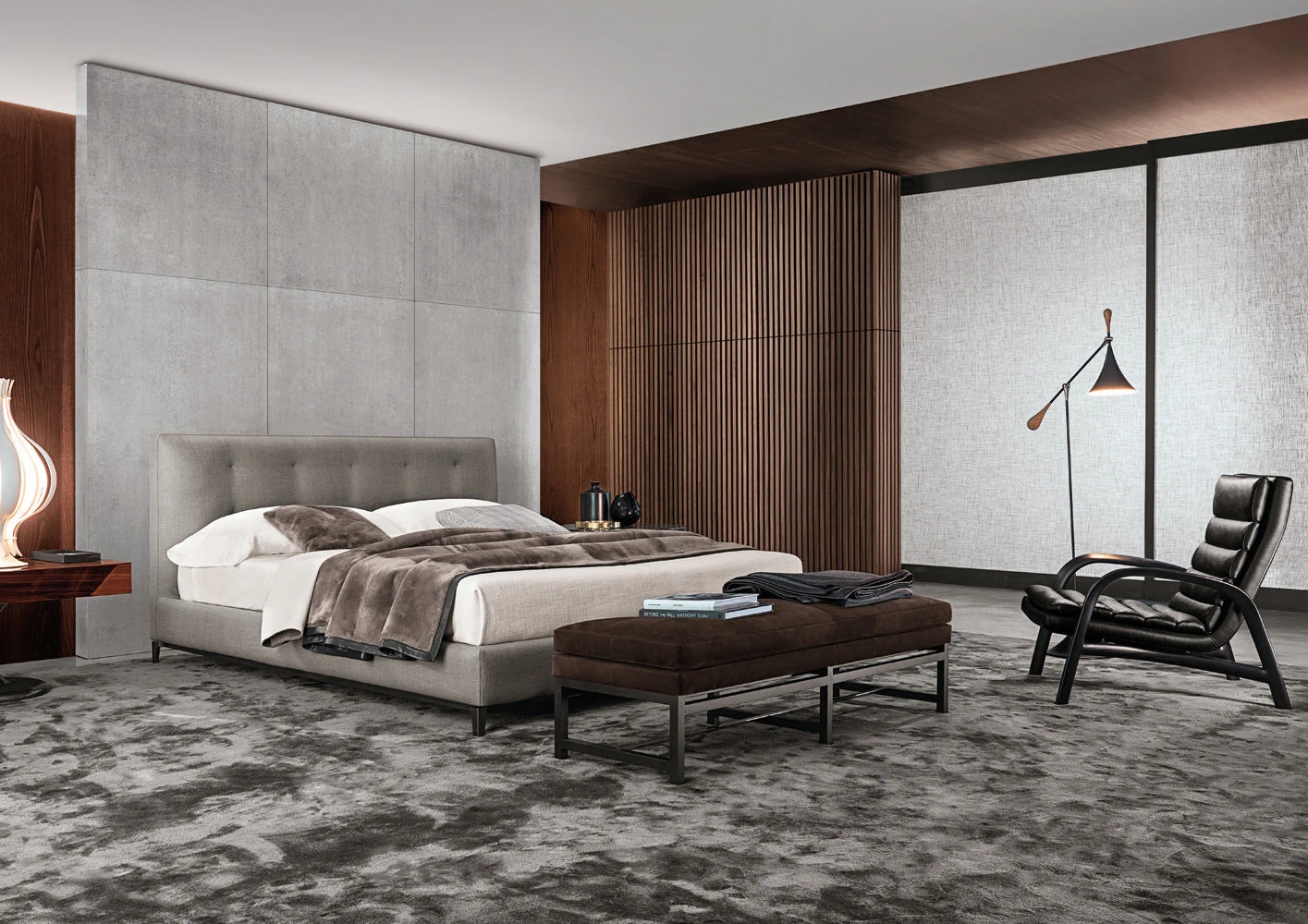 Кровать Andersen Bed "Quilt" — Minotti, ткань, фото 2