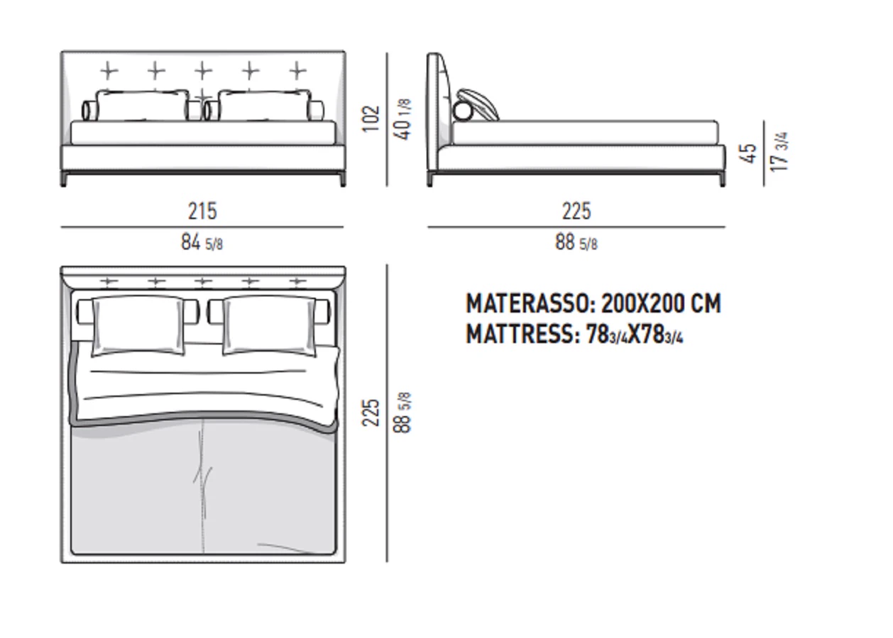 Кровать Andersen Bed "Quilt" — Minotti, ткань, фото 6