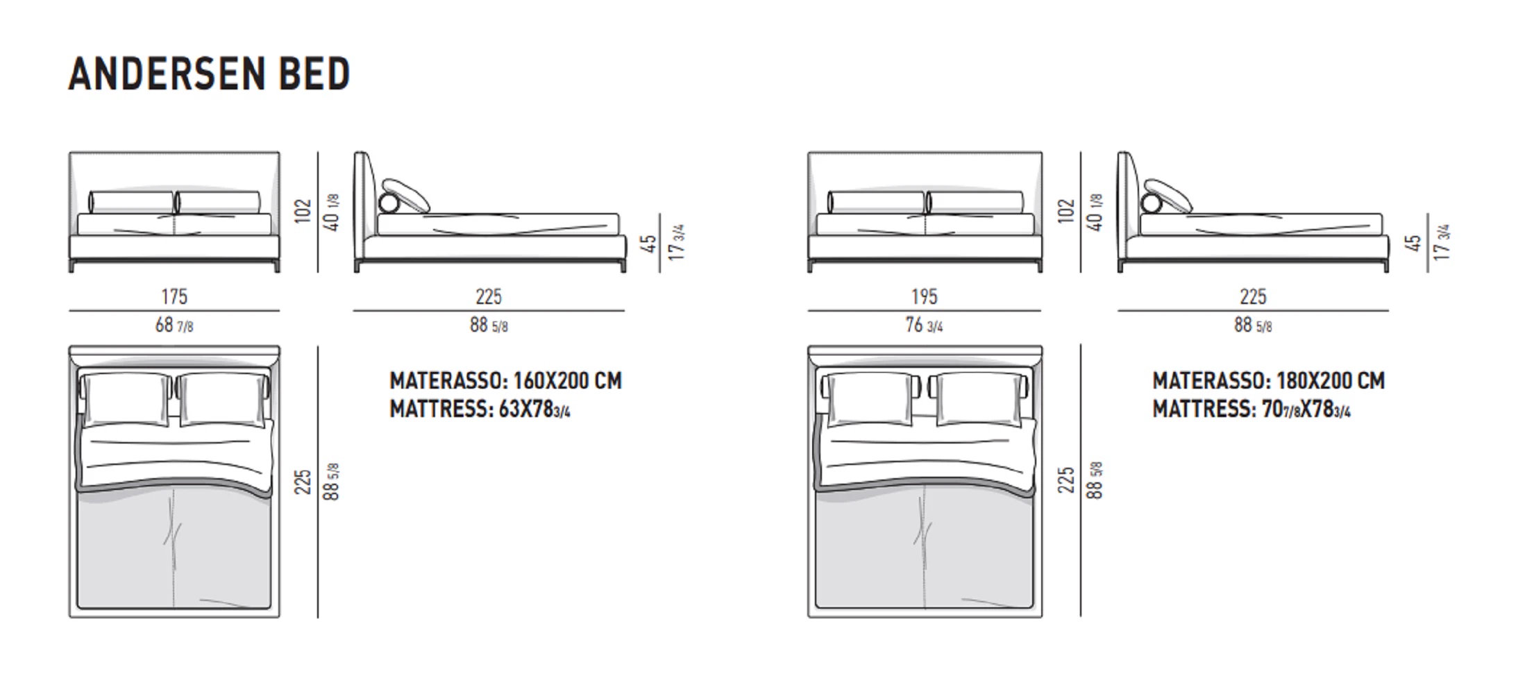 Кровать Andersen Bed — Minotti, ткань, фото 5