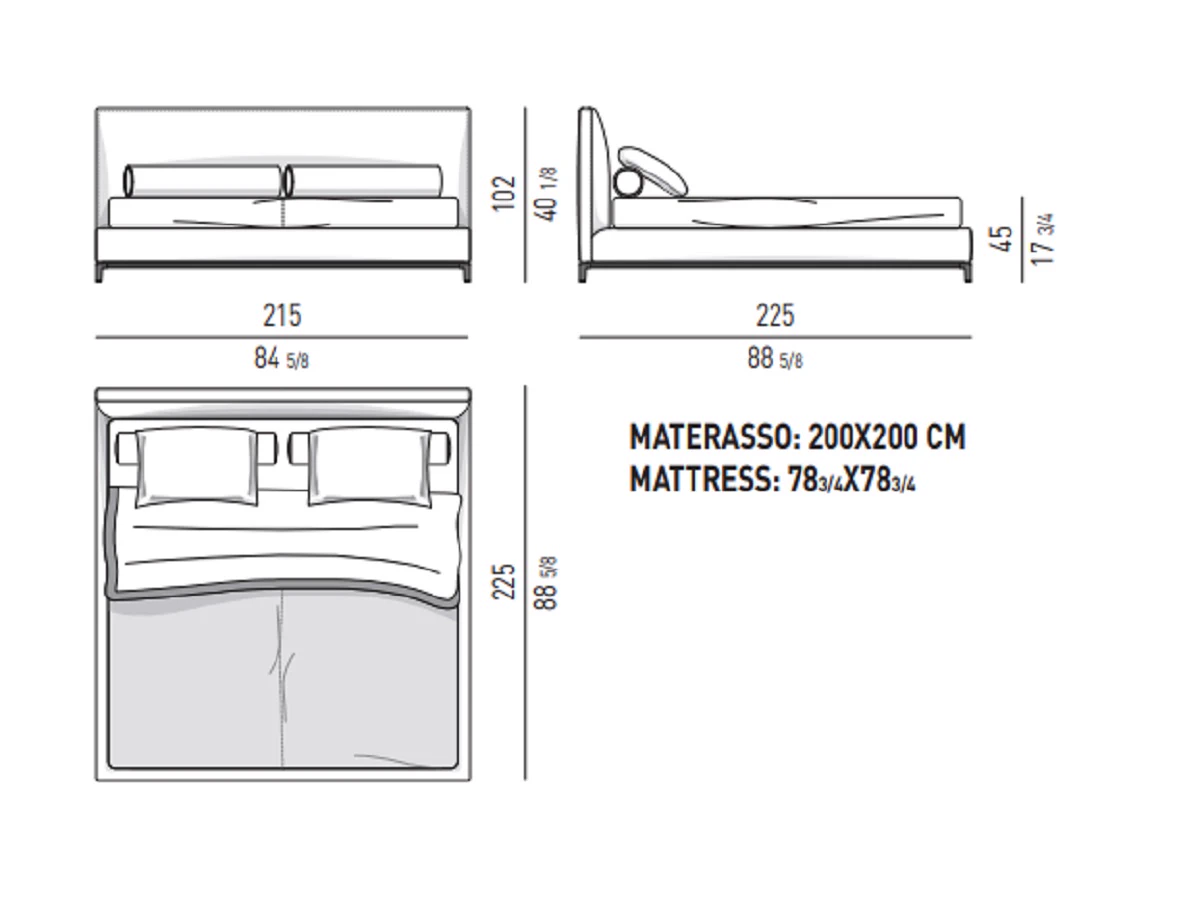 Кровать Andersen Bed — Minotti, ткань, фото 6