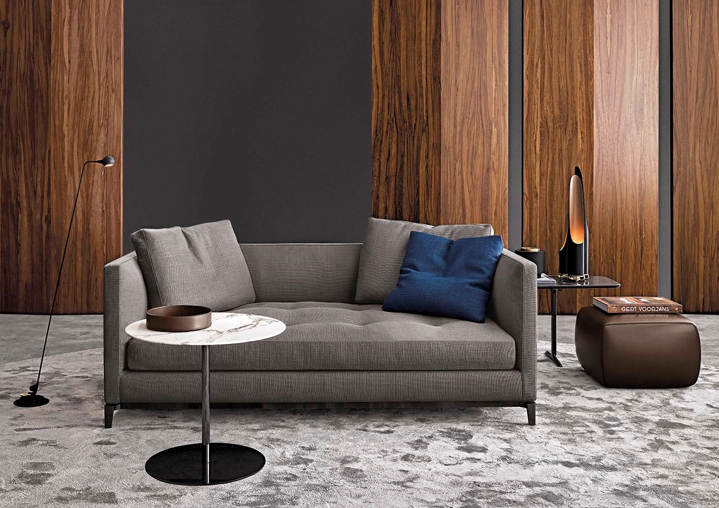 Диван Andersen Slim 90/103 "Quilt" — Minotti, кожа, фото 2