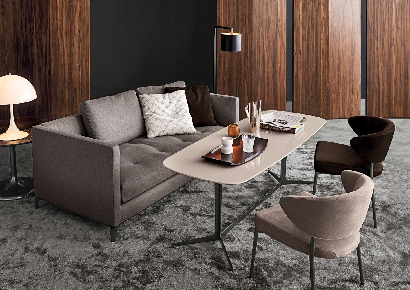 Диван Andersen Slim 90/103 "Quilt" — Minotti, кожа, фото 4