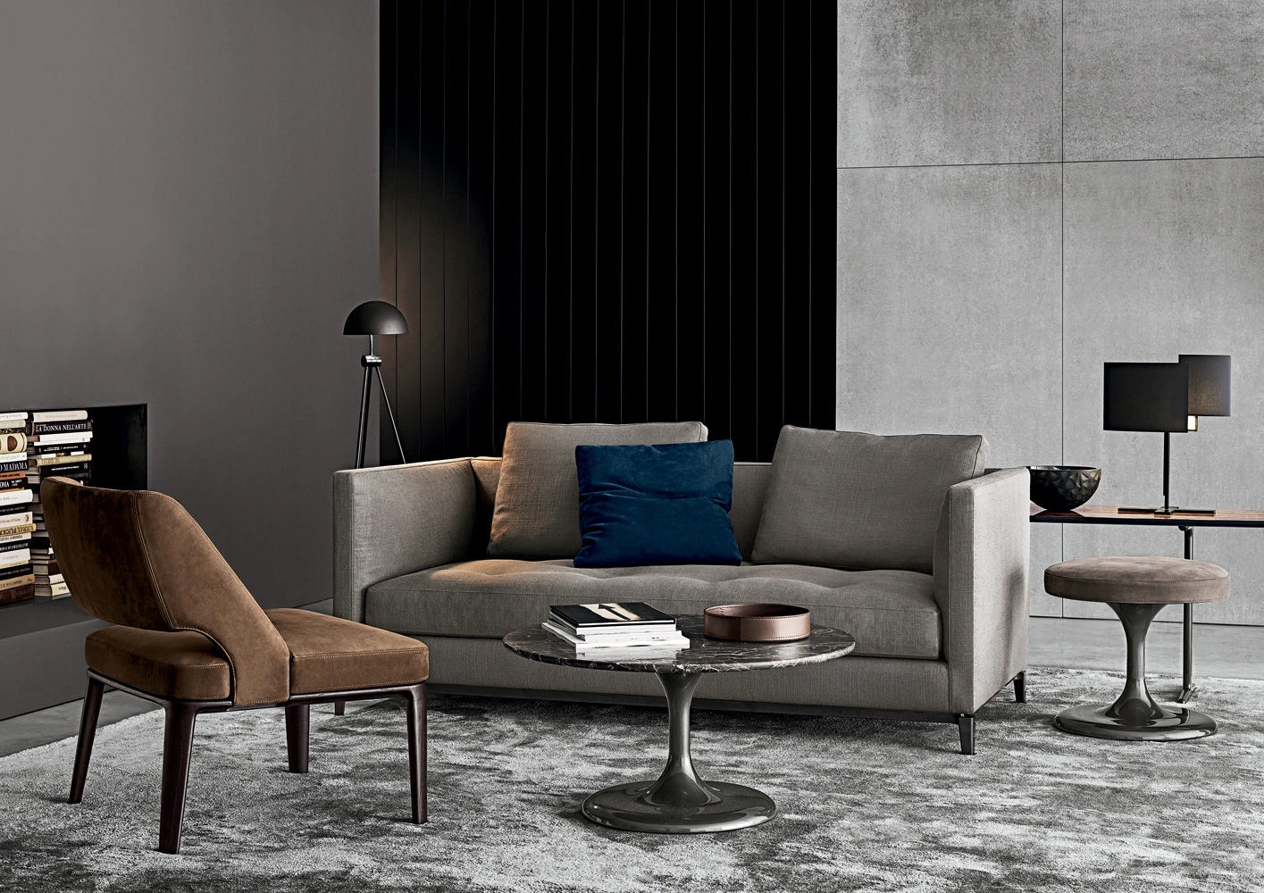 Диван Andersen Slim 90/103 "Quilt" — Minotti, кожа, фото 6