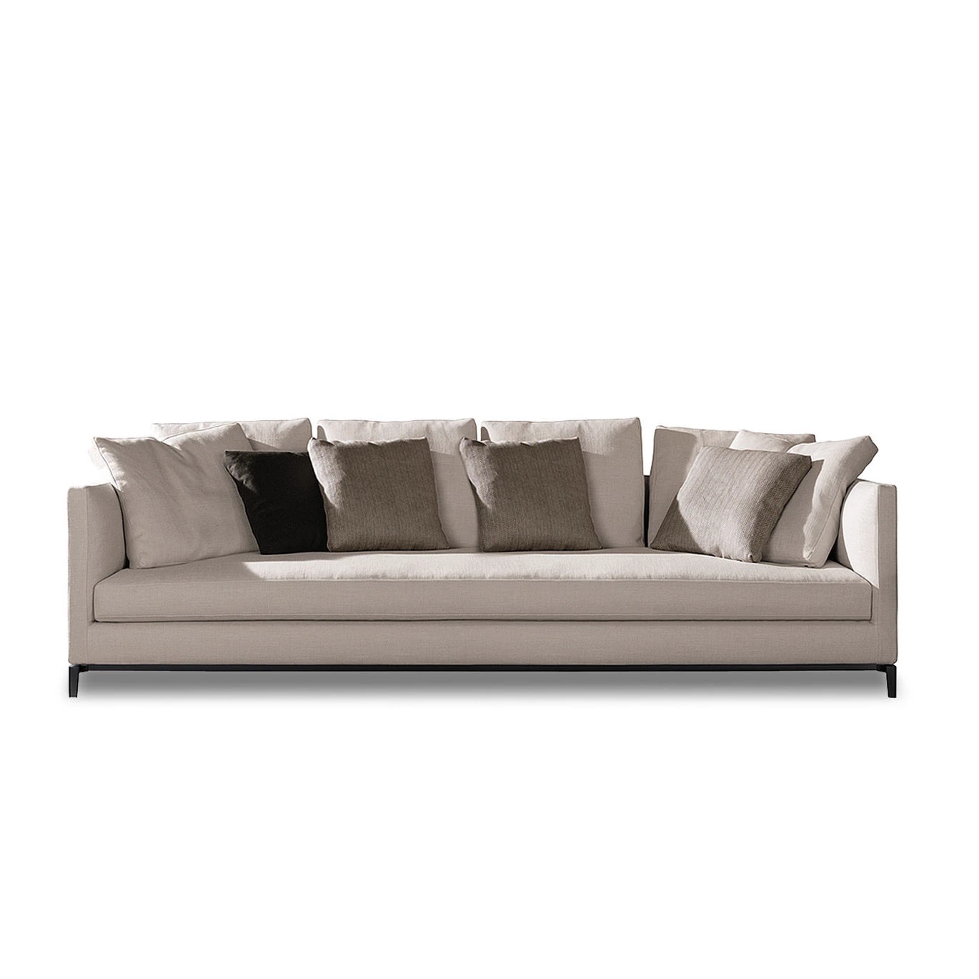 Каркас и наполнение: металл. Современный дизайн Диван Andersen Slim 90/103 — Minotti, кожа