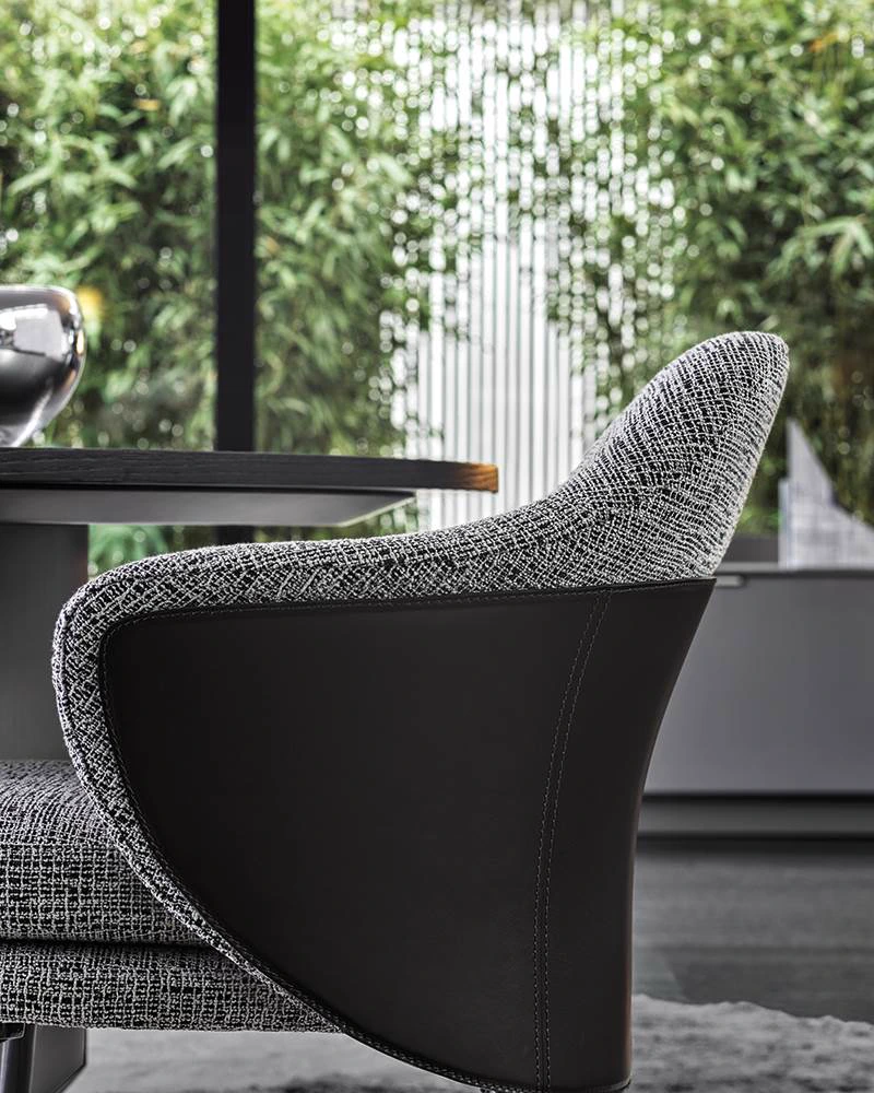 Стул Angie "Dining" — Minotti, кожа, фото 4