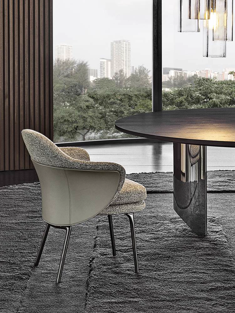 Стул Angie "Dining" — Minotti, кожа, фото 5