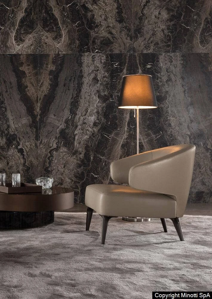 Кресло Aston "Armchair" — Minotti, кожа, фото 4