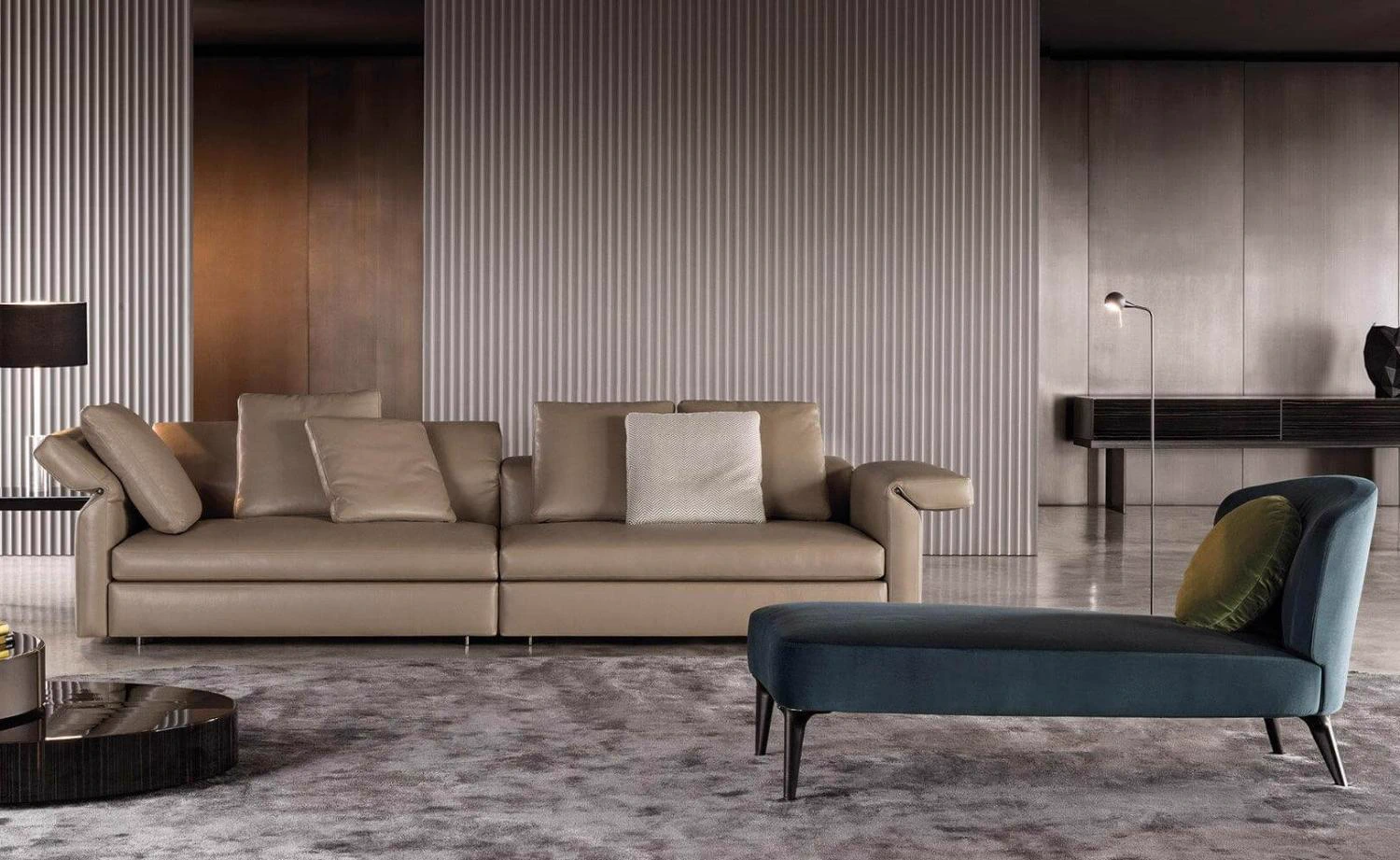 Кушетка Aston "Chaise-Longue" — Minotti, кожа, фото 4