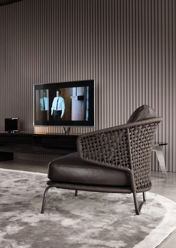Кресло Aston "Cord" Indoor — Minotti, кожа, фото 4
