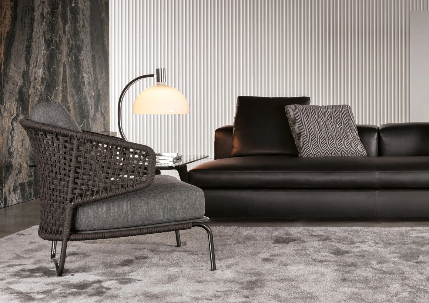 Кресло Aston "Cord" Indoor — Minotti, кожа, фото 6