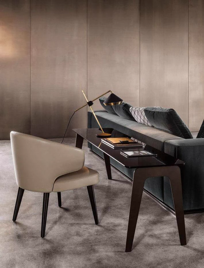 Стул Aston "Dining" — Minotti, кожа, фото 4