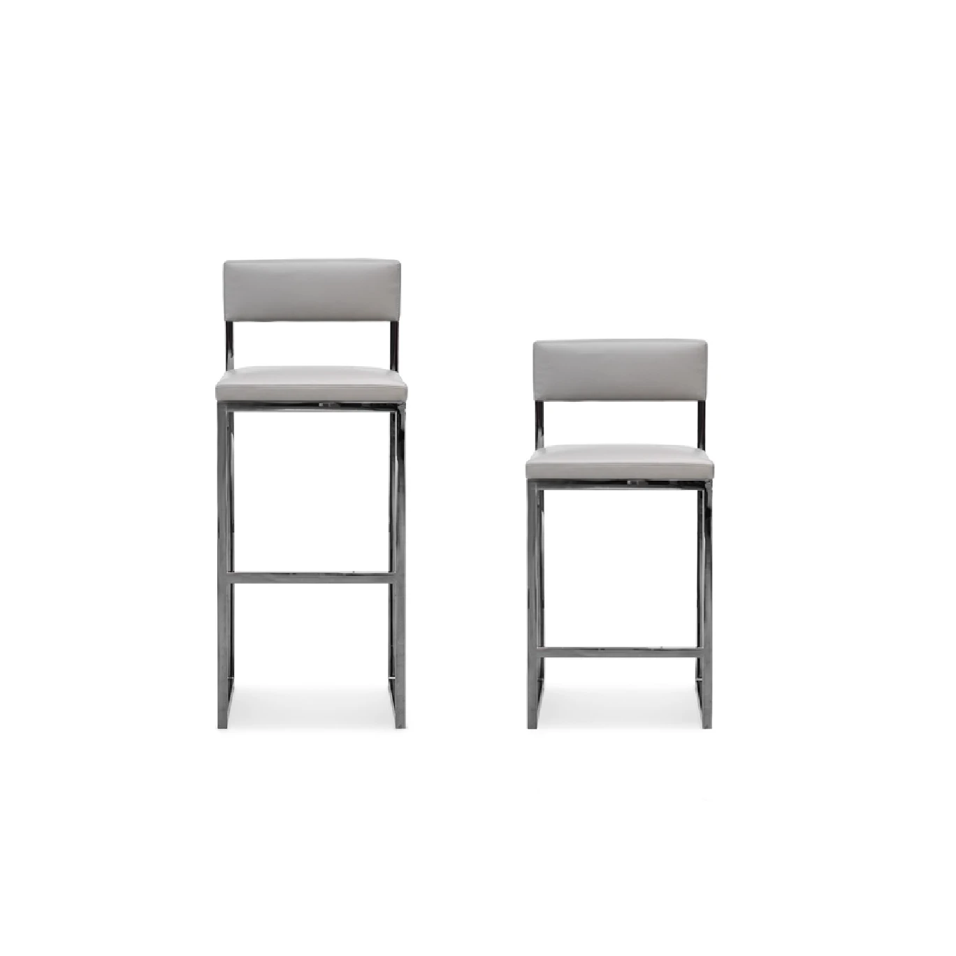 Каркас и наполнение: металл. Современный дизайн Барный стул Bag Light "Stool" — Minotti, кожа