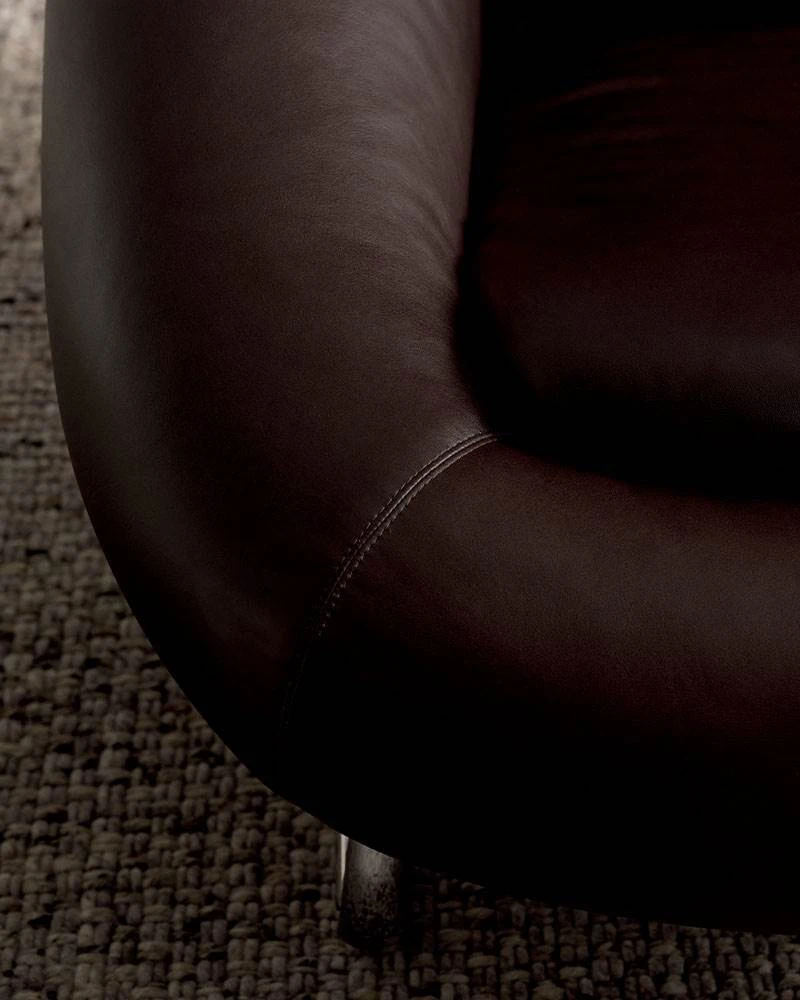 Кресло Barrel — Minotti, кожа, фото 5