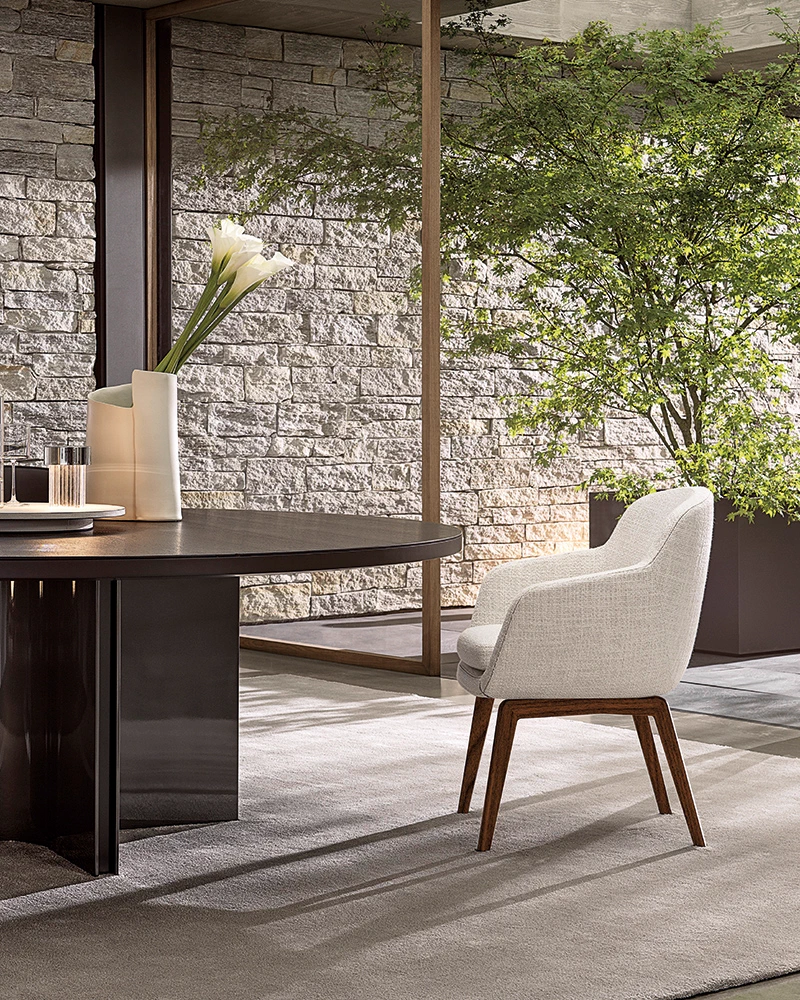 Стул Belt "Dining" — Minotti, кожа, фото 5