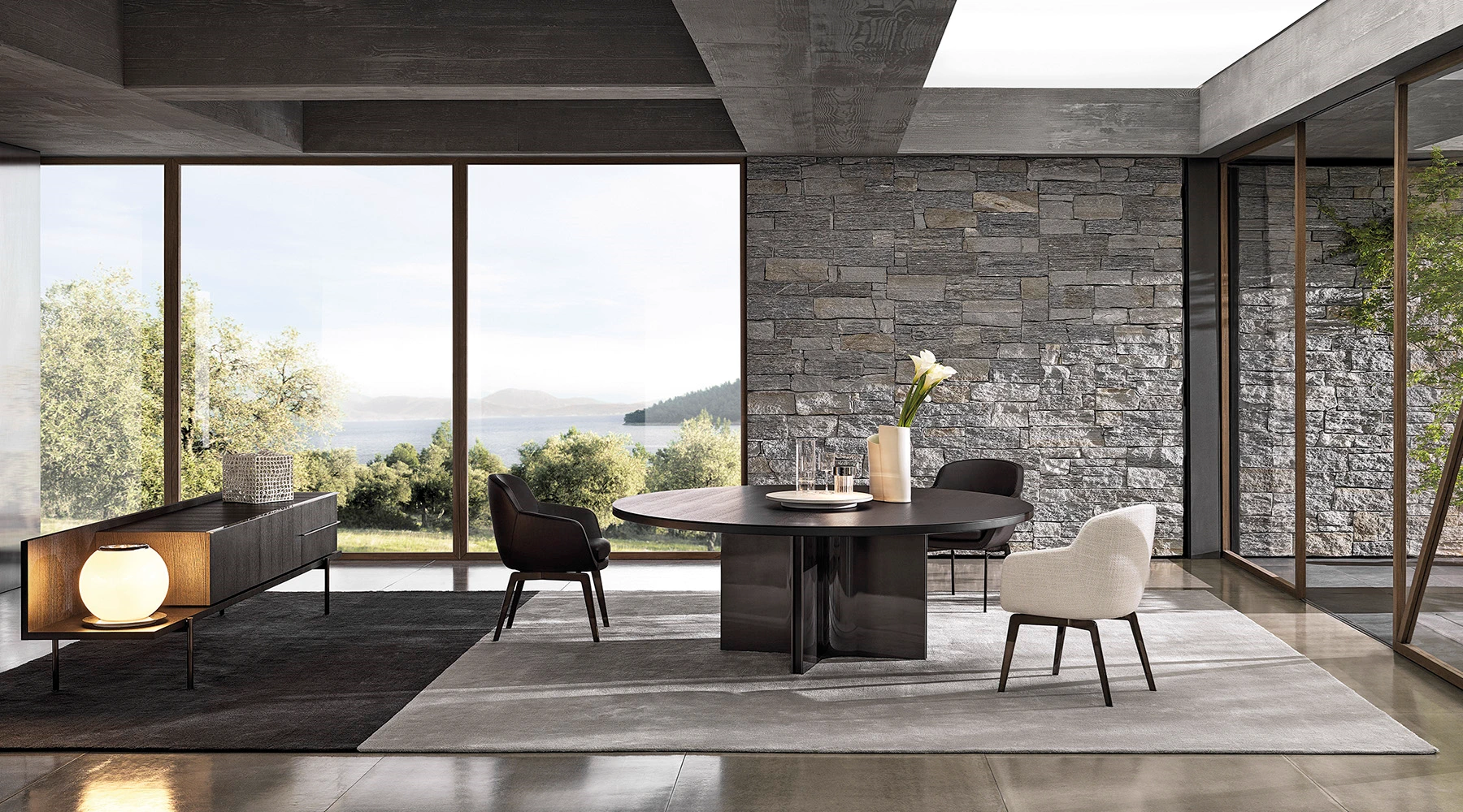 Стул Belt "Dining" — Minotti, кожа, фото 6