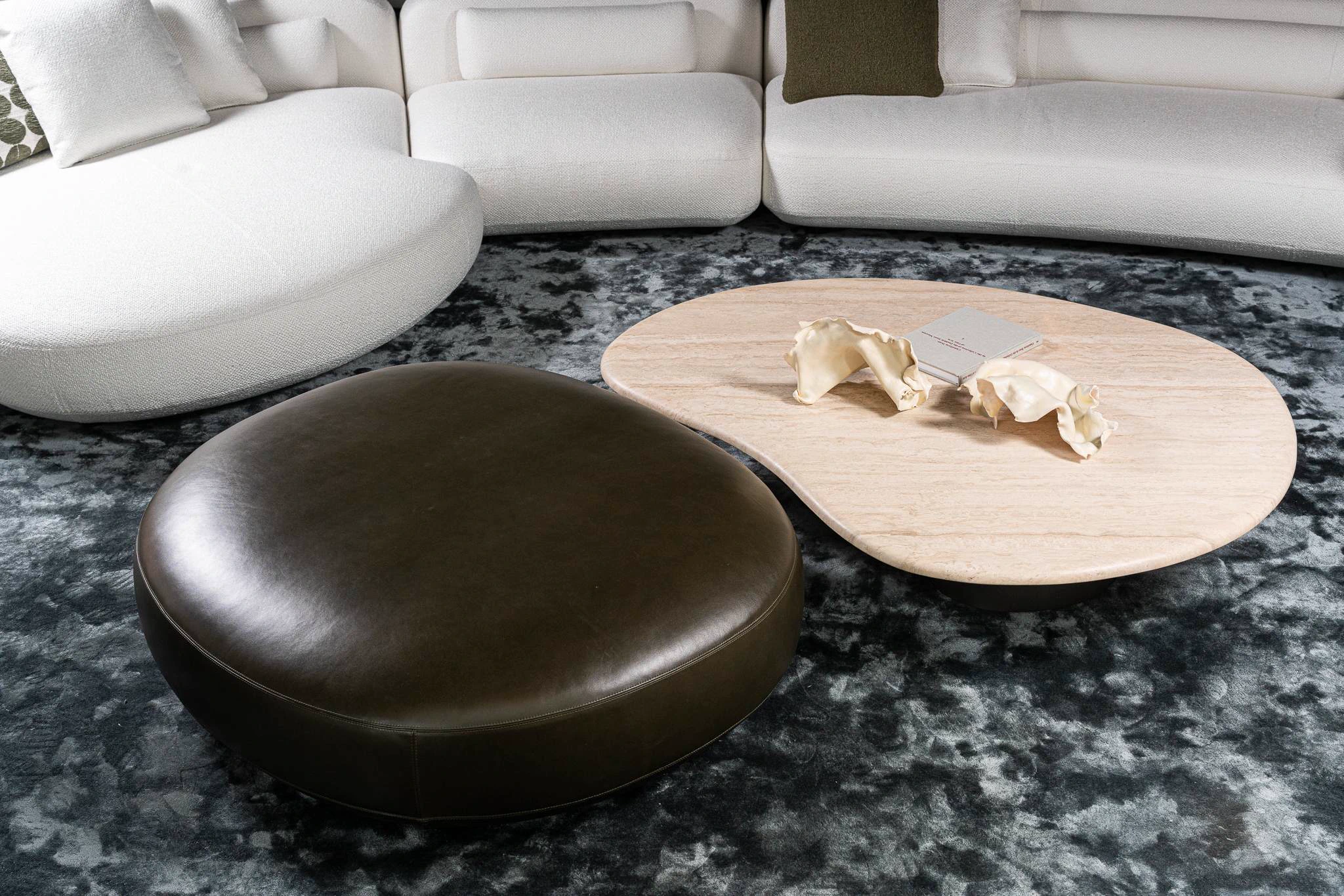 Банкетка Bezier Leather Carmel Muschio — Minotti, кожа, фото 3
