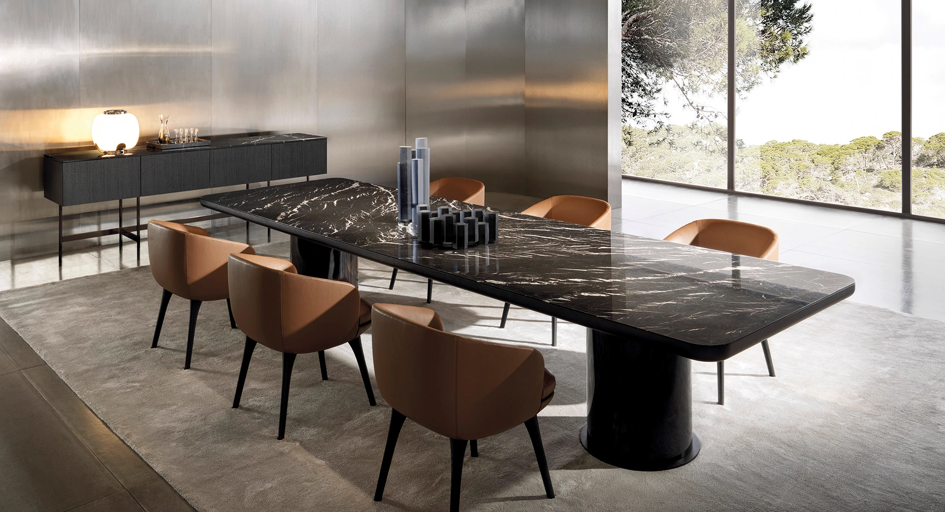 Стол Brady "Dining" — Minotti, мрамор, фото 2