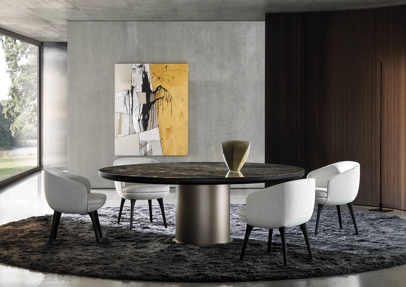 Стол Brady "Dining" — Minotti, мрамор, фото 5