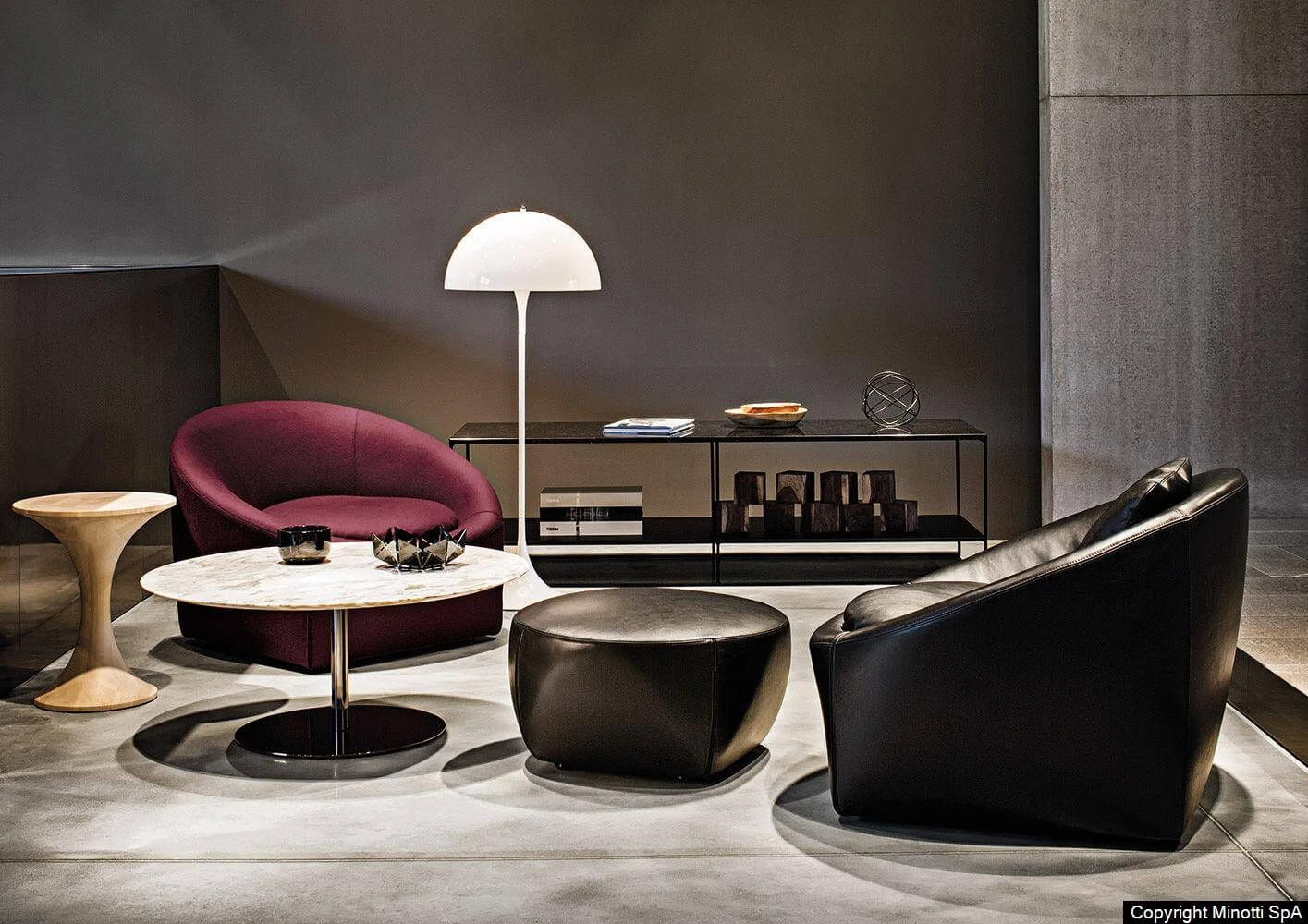 Кресло Capri Base — Minotti, кожа, фото 6