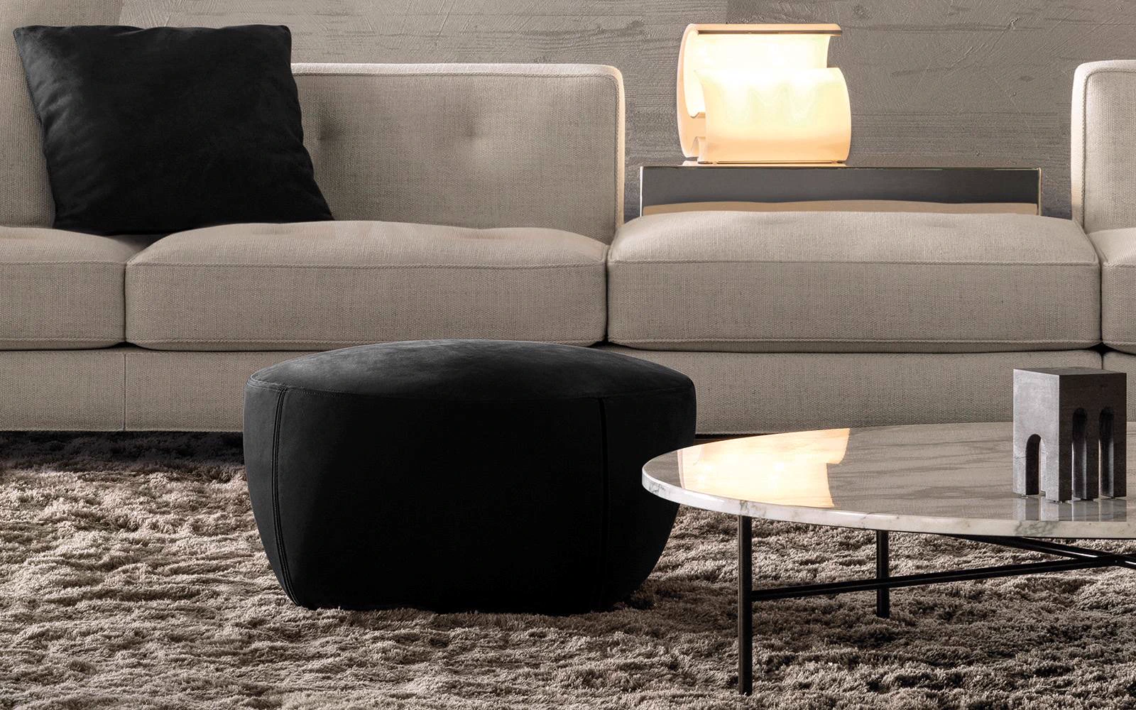 Пуф Capri Base — Minotti, кожа, фото 6
