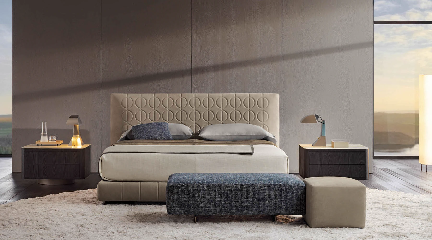 Кровать Curtis — Minotti, кожа, фото 4