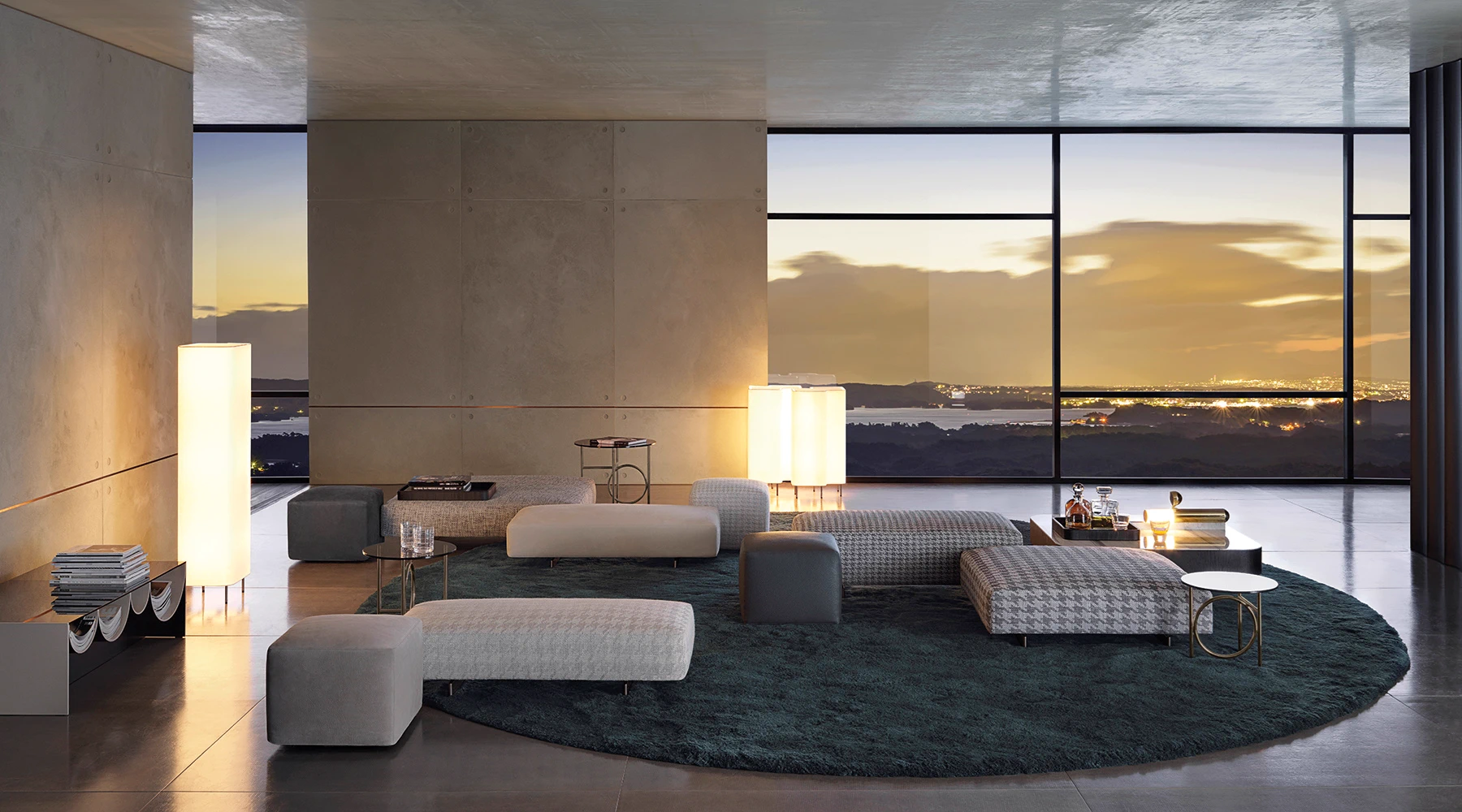 Пуф Damier — Minotti, кожа, фото 3