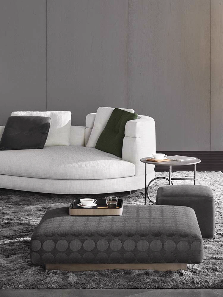 Пуф Damier — Minotti, кожа, фото 5