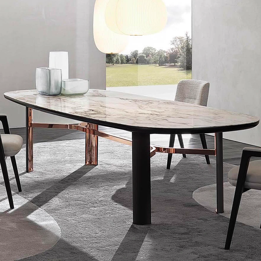 Стол Dan — Minotti, мрамор, фото 3
