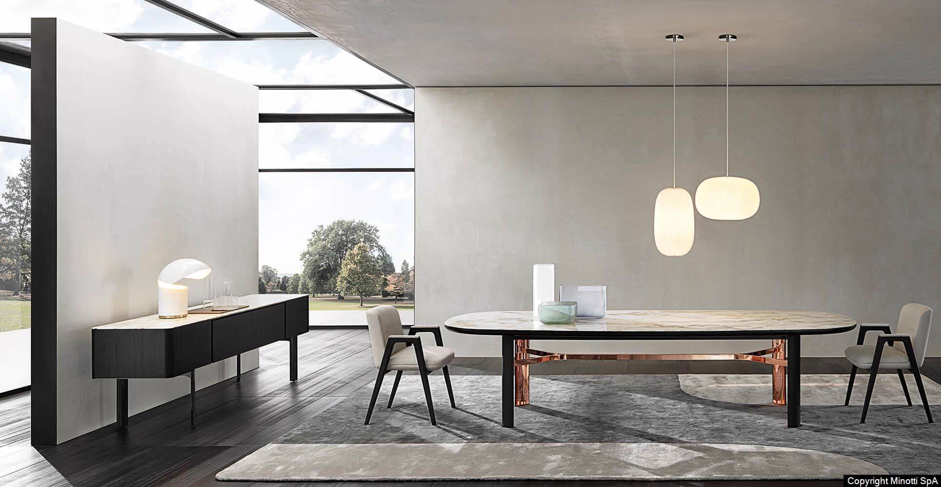 Стол Dan — Minotti, мрамор, фото 4