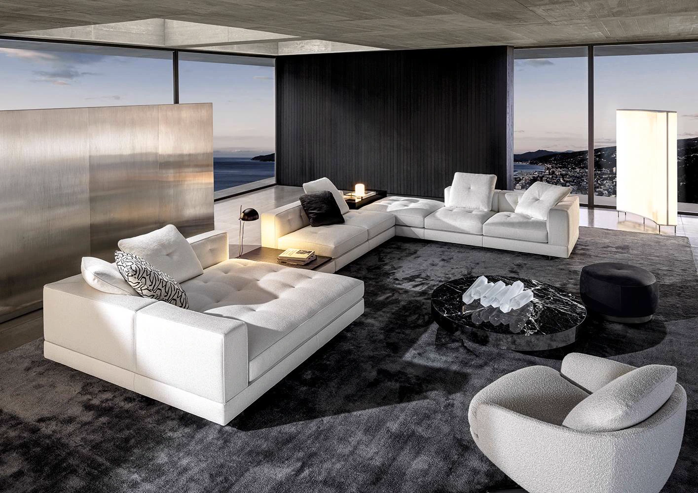 Диван Dylan Low — Minotti, кожа, фото 2