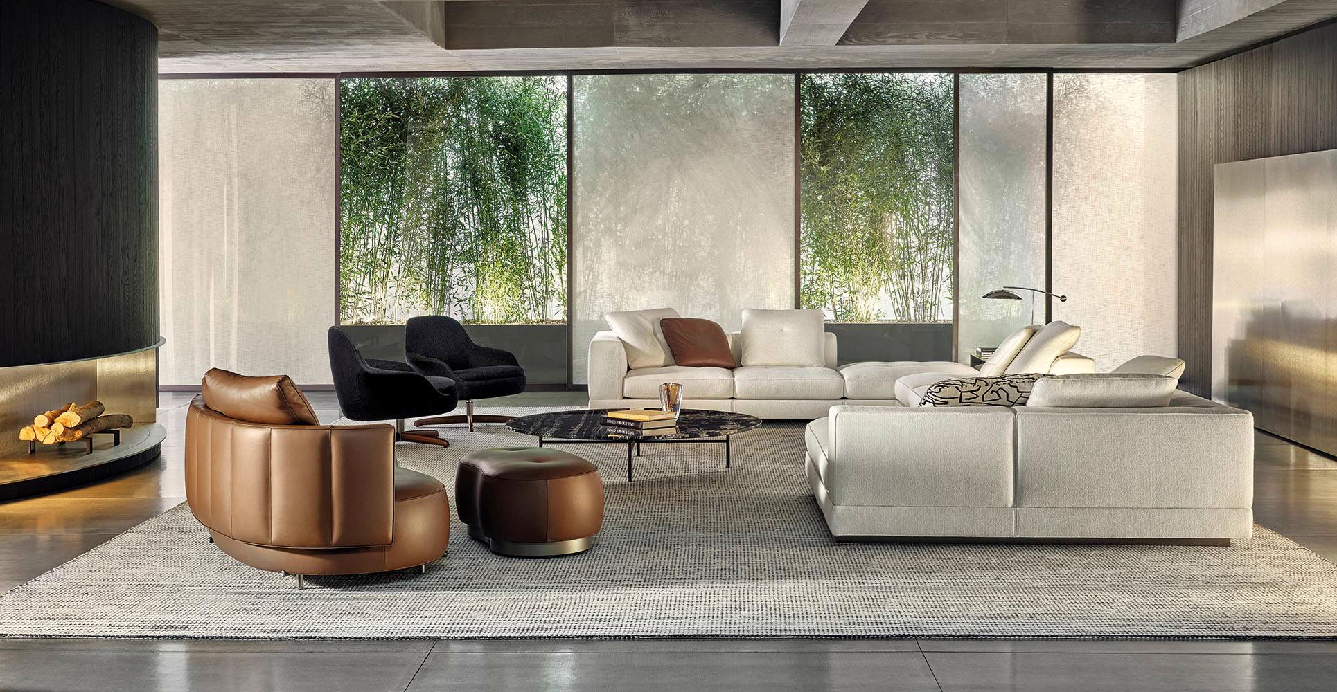 Диван Dylan Low — Minotti, кожа, фото 5