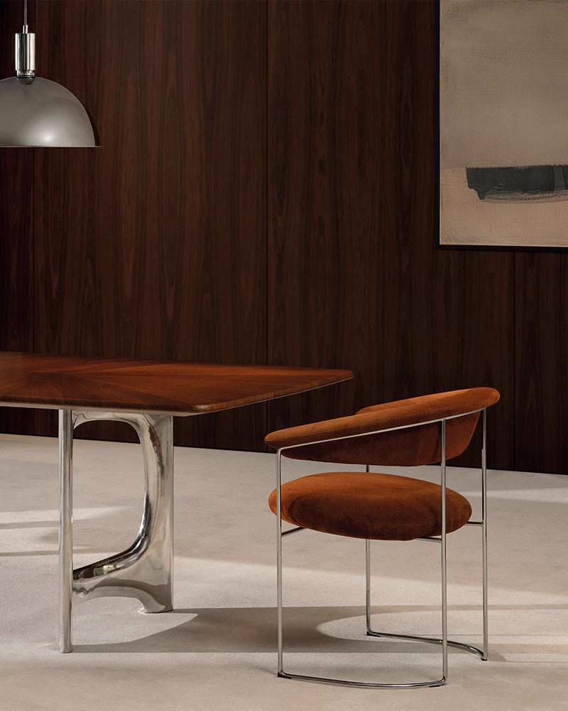 Стул Elyne "Dining" — Minotti, кожа, фото 4