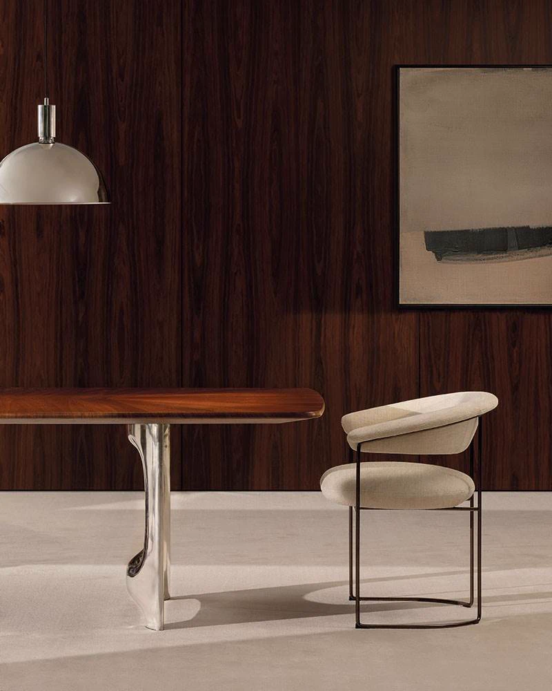 Стул Elyne "Dining" — Minotti, кожа, фото 6