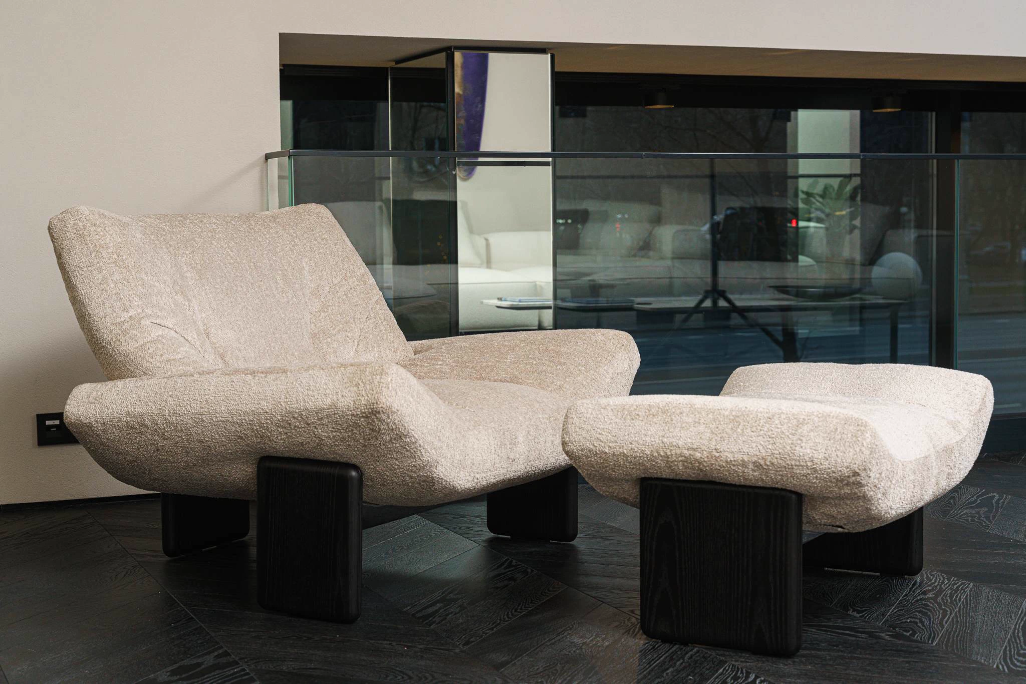 Пуф Emmi Teddy nuvola — Minotti, ткань, фото 2
