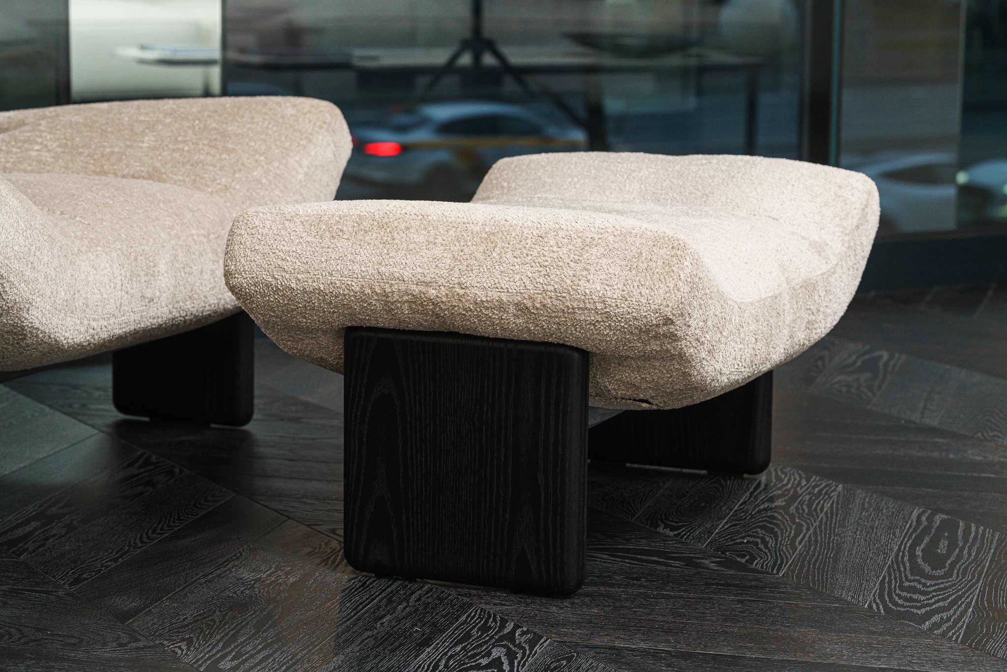 Пуф Emmi Teddy nuvola — Minotti, ткань, фото 5