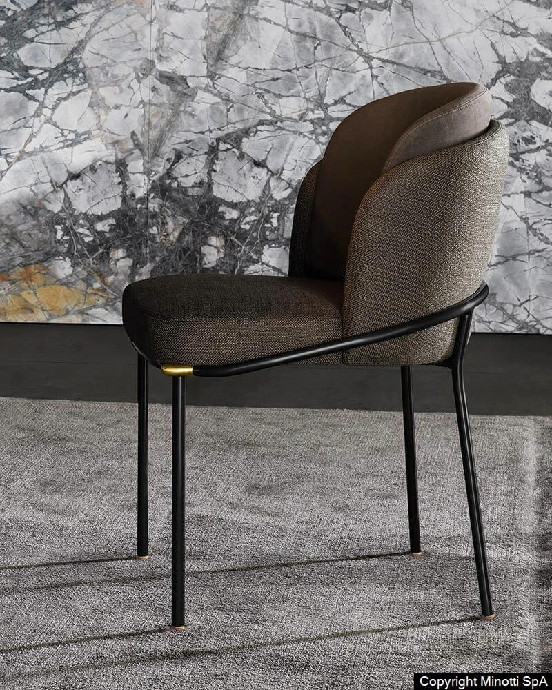 Стул Fil Noir "Dining" — Minotti, кожа, фото 4