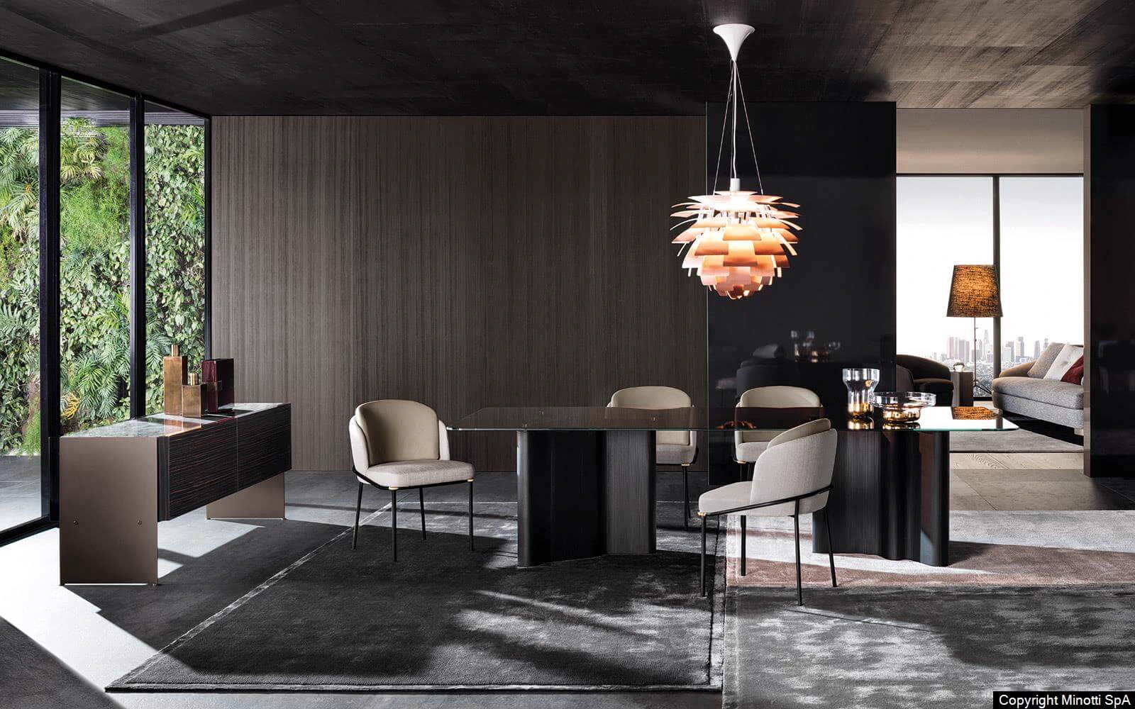 Стул Fil Noir "Dining" — Minotti, кожа, фото 6