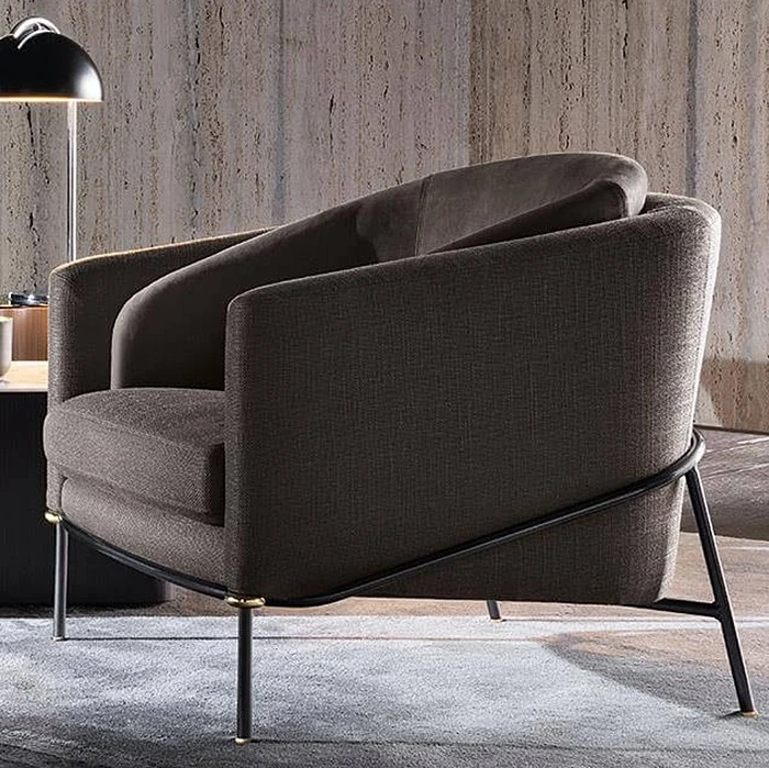 Кресло Fil Noir — Minotti, кожа, фото 5